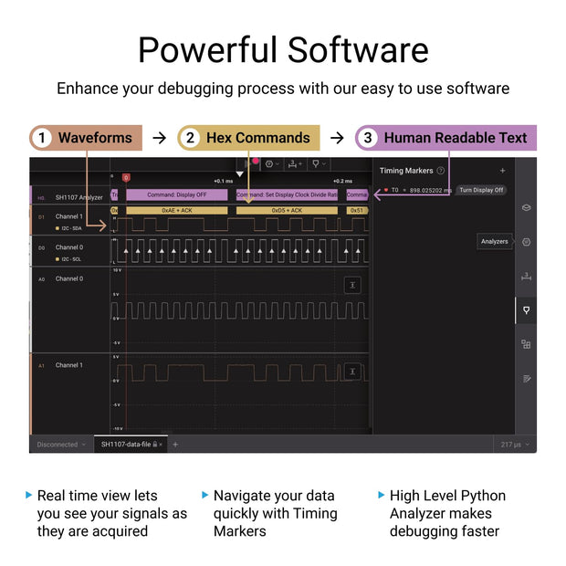 Logic 8 (Red) - Saleae 8-Channel Logic Analyzer - Compatible With Windows, Mac, Or Linux - Easy To Use, Ultra-Portable, Saves