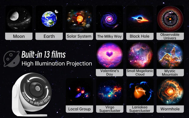 Star Projector Galaxy Night Light HD Lmage Disc Upgraded Planetarium Projector With Remote Control Bluetooth Function For Room