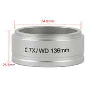 WD 0.5X 0.7X 2X Auxiliary Objective Barlow Lens M55 Interface For 0850 Trinocular Binocular Stereo Microscope Nikon SMZ645 745