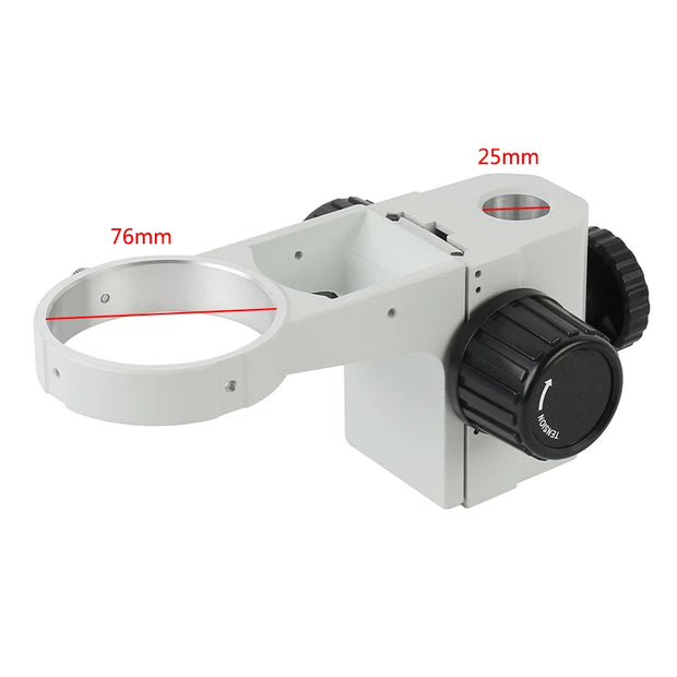 76mm Diameter Microscope Head Holder Stereo Zoom Microscope Stand Bracket Adjustable Trinocular Binocular Microscope Focus Arms