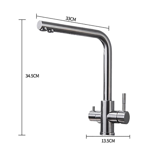 DQOK Drinking Filtered Water Kitchen Faucet Purification Tap Dual Handle Faucet Kitchen Sink Tap