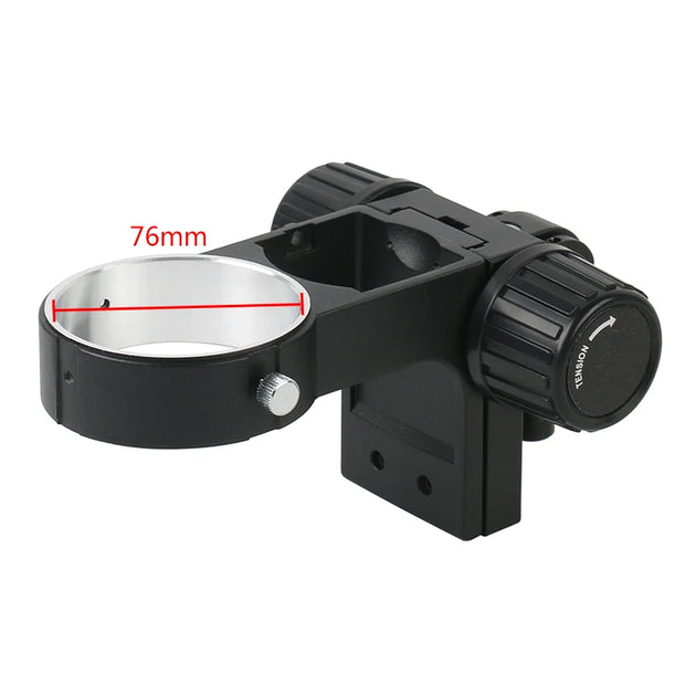 76mm Diameter Microscope Head Holder Stereo Zoom Microscope Stand Bracket Adjustable Trinocular Binocular Microscope Focus Arms