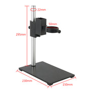 42mm 50mm Ring Focusing Holder Adjustable Lab Industrial Video Microscope Stand Metal Desktop Bracket For HDMI VGA Video Camera