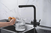 DQOK Drinking Filtered Water Kitchen Faucet Purification Tap Dual Handle Faucet Kitchen Sink Tap