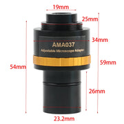 0.37X 0.5X 0.75X Focusable Microscope Electronic Eyepiece C Mount Adapter Lens to 23.2mm Interface For Video Microscope Camera