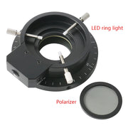 120PCS Brightness Adjustable Microscope Polarizing LED Ring Light For Stereo Microscope Polarized Ring LED Illminator 110-240V