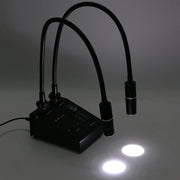 3 in 1 6W 6500K Industry Microscope LED Gooseneck Light Illuminator Lamp Spot Light Lamp Fill Light Lamp With 60 LED Ring