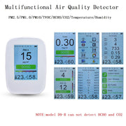 Air Quality Detector Digital CO2 Air Quality Monitor PM1.0 PM2.5 PM10 HCHO TVOC Detector Temperature Humidity PM 2.5 Gas Analyze