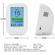 Air Quality Detector Digital CO2 Air Quality Monitor PM1.0 PM2.5 PM10 HCHO TVOC Detector Temperature Humidity PM 2.5 Gas Analyze