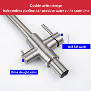 DQOK Drinking Filtered Water Kitchen Faucet Purification Tap Dual Handle Faucet Kitchen Sink Tap