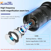 Adjustable 100X 150X 300X 600X zoom C Mount optical lens 0.7X~ 4.5x magnification 10A microscope lens