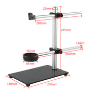 42mm 50mm Ring Focusing Holder Adjustable Lab Industrial Video Microscope Stand Metal Desktop Bracket For HDMI VGA Video Camera