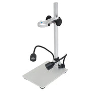 Metal Holder for Microscope Universal Adjustable Stand Bracket with LED Light Aluminium Alloy Raising Lowering Stage