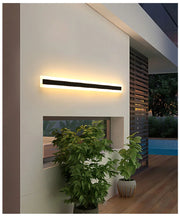 Long Strip Outdoor Wall Lamp Exterior Wall Ip65 Waterproof Modern LED Lighting Garden Villa Balcony Wall Washer 85-265V Dimmable