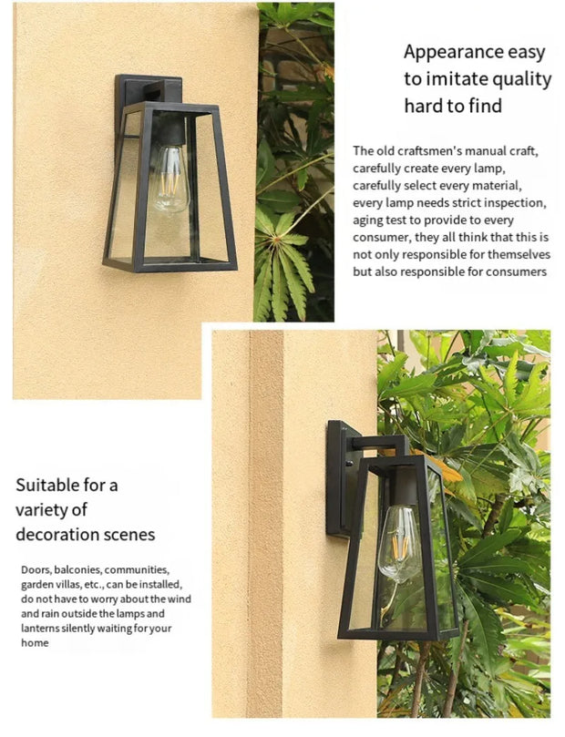 Outdoor European Style Wall Lamp Thickened Waterproof Super Bright Outdoor Wall Lamp Courtyard Balcony Wall Light