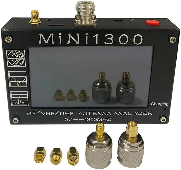 Upgraded Mini1300 Antenna Analyzer 0.1Mhz~1300MHz with SMA Calibration Kits Vector Network Analyzer Multitester Portable Al