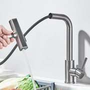 Pull Out Kitchen Faucet With Retractable 3-way Sprayer Single Handle Water Crane Tap for kitchen