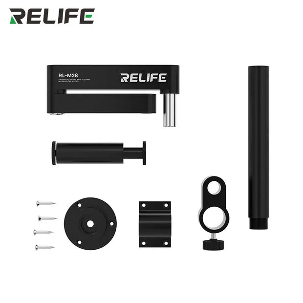 RELIFE RL-M28 Universal Microscope Swing Arm Bracket Telescopic Folding 360° Swing Height Adjustment Microscope Stand