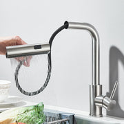 Pull Out Kitchen Faucet With Retractable 3-way Sprayer Single Handle Water Crane Tap for kitchen