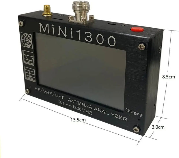 Upgraded Mini1300 Antenna Analyzer 0.1Mhz~1300MHz with SMA Calibration Kits Vector Network Analyzer Multitester Portable Al