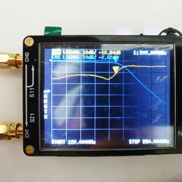 NanoVNA Tester 50KHz-1.5GHz Standing Shortwave MF-HF VHF-UHF Antenna Analyzer with Card Slot Built-in DropShipping