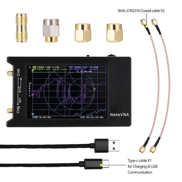 Original Zeenko NanoVNA-H4 4.0" display 4.2 version 1950mAh battery Vector Network Analyzer HF VHF UHF Antenna Analyzer