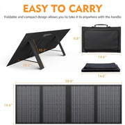 Foldable Solar Panel Charger 60W with 18V DC Output (11 Connectors) for 100W~350W Portable Power Stations , Portable Solar