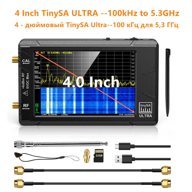 LiteVNA 4 inch NanoVNA 50kHz-6.3GHz / 10KHz -1.5GHz Vector Network Analyzer Antenna Analyzer HF VHF UHF SWR HW Version 4.3