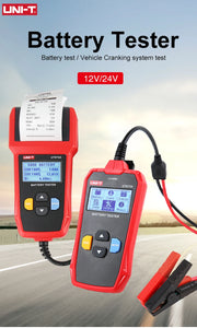 UNI-T Car Battery Tester 12V 24V DC Charger Analyzer UT673A UT675A Capacity Load Tester Cranking System Test 40-2000CCA