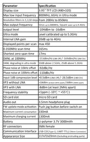 Original tinySA ULTRA 100KHZ-5.3GHZ 4inch Display Handheld Tiny Spectrum Analyzer RF Generator with Battery