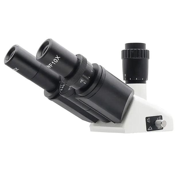 Metal Biological Microscope Head w/ WF10X WF16X Eyepiece Trinocular Microscope Head for Biological Microscope