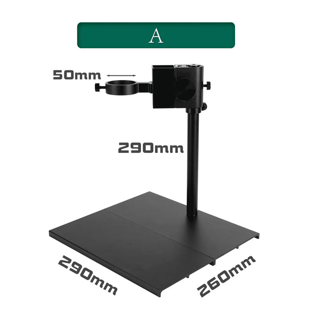 YIZHAN Microscope Focusing Bracket 29CM Aluminum Alloy Adjustable Focusing Holder Table Stand 40mm 50mm For Digital Camera Lens