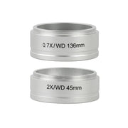 WD 0.5X 0.7X 2X Auxiliary Objective Barlow Lens M55 Interface For 0850 Trinocular Binocular Stereo Microscope Nikon SMZ645 745