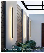 Outdoor Long Strip Rectangular Wall Light Ip65 Waterproof LED Lighting/Garden Villa Courtyard Modern Interior Decoration 85-265V