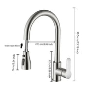 Kitchen Faucets 304 stainless steel Pull Out Kitchen Sink Water Tap Deck Mounted Mixer Stream Sprayer Head Hot Cold Taps