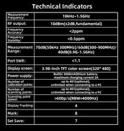 TK HOT BSIDE P5 Portable Vector Network Analyzer 3.98-inch Touch Screen  10KHz-1.5GHz MF HF VHF UHF SHF Antenna Analyzer