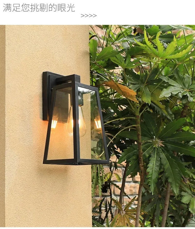 Outdoor European Style Wall Lamp Thickened Waterproof Super Bright Outdoor Wall Lamp Courtyard Balcony Wall Light