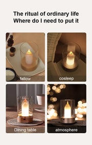 Intelligent Candlelight Atmosphere PIR Motion Sensor Manual Scanning LED Night Light USB Charging Decoration Automatic Switch