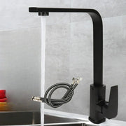 Black Kitchen Faucet Hot And Cold Water Mixer 360 Degree Rotating Vessel Sink Tap Wall Mounted for Kitchen