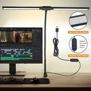 Xiaomi Mijia Double Head LED Desk Lamp Dimmable PC Monitor Light USB Table Reading Eye Protection Lights with Clamp Swing Arm