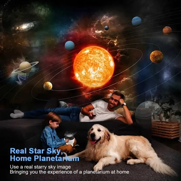 12 in 1 Cosmic Starry Sky Galaxy 4K HD Projector Night Light Decoration 360° Rotate Bedroom Romantic Lamp for Kids Adults Gift