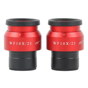 2PCS WF10X/23 Microscope Wide Angle Eyepiece Ocular Eyepoint Lens Adjustable Wide Field 30mm Widefield Microscope Eyepiece