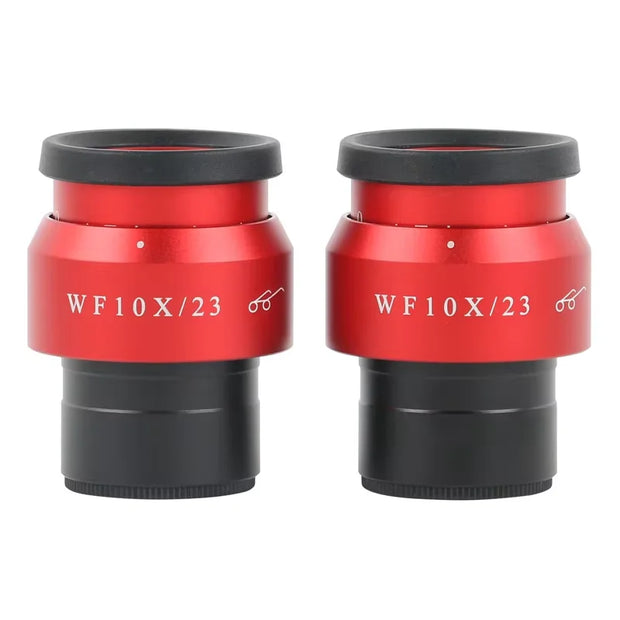 2PCS WF10X/23 Microscope Wide Angle Eyepiece Ocular Eyepoint Lens Adjustable Wide Field 30mm Widefield Microscope Eyepiece