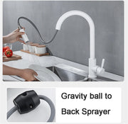 White Sensor Pull Down Kitchen Faucets Hot and Cold Touch Stainless Steel Kitchen Faucets Mixer Home Sensor Touch Kitchen Taps