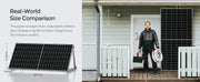 2pcs 550 Watt Solar Panels 12/24 Volt Monocrystalline PV Power Charger On/Off-Grid 1100W Supplies, Solar Panels