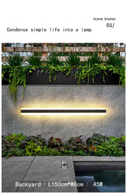 Outdoor Long Strip Rectangular Wall Light Ip65 Waterproof LED Lighting/Garden Villa Courtyard Modern Interior Decoration 85-265V