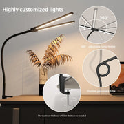 Xiaomi Mijia Double Head LED Desk Lamp Dimmable PC Monitor Light USB Table Reading Eye Protection Lights with Clamp Swing Arm