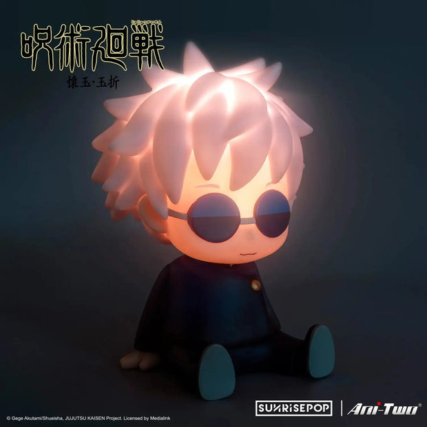 Sunrisepop Jujutsu Kaisen Satoru Gojo Action Figures Night Light Collectible Ornaments Pat Light Desk Night Lamp Bedroom Gifts