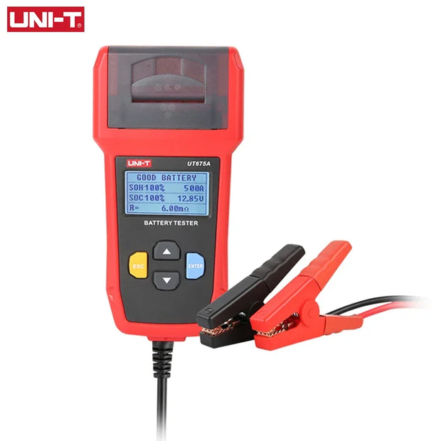 UNI-T Car Battery Tester 12V 24V DC Charger Analyzer UT673A UT675A Capacity Load Tester Cranking System Test 40-2000CCA