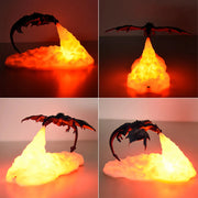 New USB Powered Rechargeable LED Night Light Table Lamp with Unique 3D Printed Fire Dragon Design - Ideal for E-sport Enthusiast